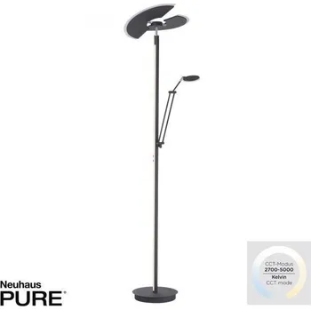 Stojací lampa PAULNEUHAUS PURE Mutil LED stojací lampa se čtecí lampou stmívatelné 2700-5000K antracit - PAUL NEUHAUS PN 678-13