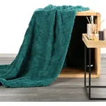 DEKA Z MIKROFLANELU CARO 150X200 CM TMAVĚZELENÁ
