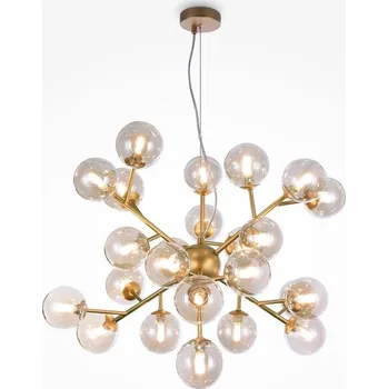 MAYTONI Závěsné svítidlo Dallas 28W G9 jantarové sklo kov designové - MAYTONI M MOD545PL-24G