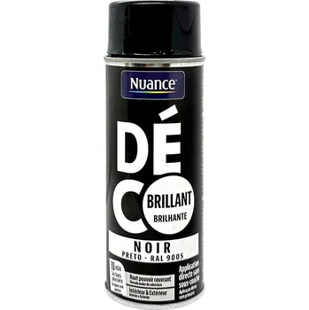 Barva ve spreji Nuance Akrylový dekorační lak RAL 9005 Černá Lesklá Spray 400ML