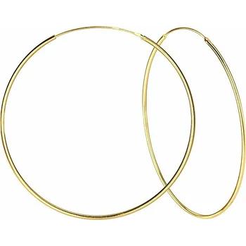Náušnice Nefertitis 06486 Stříbrné 6 cm KRUHY pozlacené 6 cm, 2,4 g