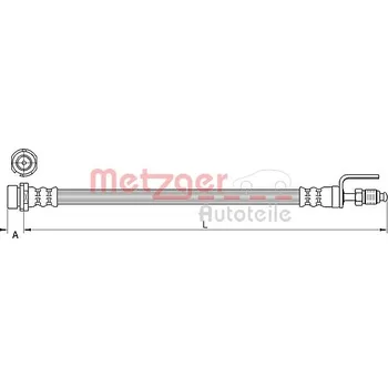 Brzdová hadice Brzdová hadice METZGER 4111334