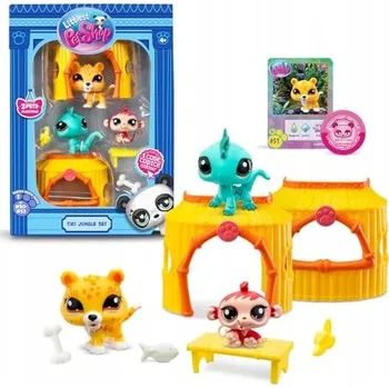 Figurka BANDAI Littlest Pet Shop Tiki Jungle Hrací set se 3 zvířátky