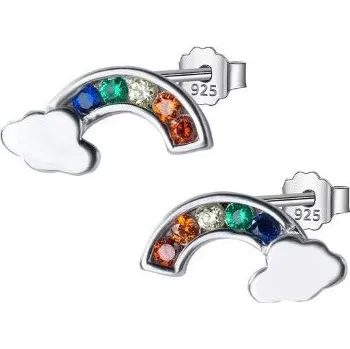 Náušnice Prosperk Stříbrné náušnice duha S3764