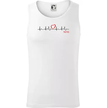 Pánské termoprádlo Moje srdce bije pro tenis - Tílko pánské Core - L ( Bílá )