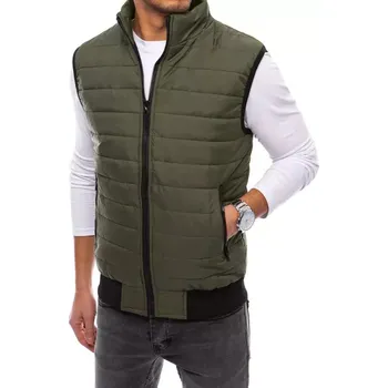 Pánská vesta Tmavě zelená prošívaná vesta TX4019 Velikost: 2XL