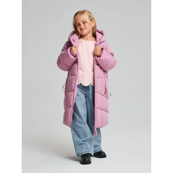Dívčí bunda Sinsay - Prošívaný kabát s kapucí - růžová - ZF069-39X - ZF069-39X-122