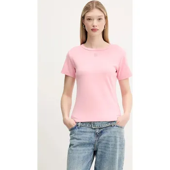 Dámské tričko Tričko HUGO Deloris dámské, oranžová barva, 50512002 38X, vel. S