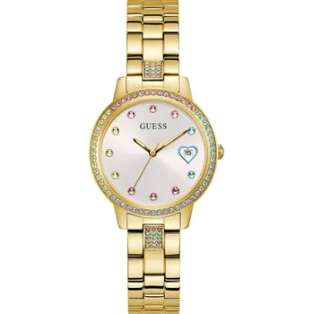 Hodinky Dámské hodinky Guess GW0657L2 ZIRKONY zlaté