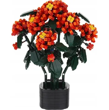 ostatní stavebnice STAVEBNICE KVĚTINA V KVĚTINÁČI VELKÁ SADA DÁREK 1614 DÍLKŮ LANTANA CAMARA