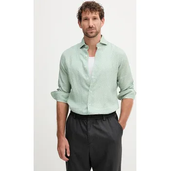 Pánská košile Lněná košile Polo Ralph Lauren 710974546 zelená 77X, vel. S