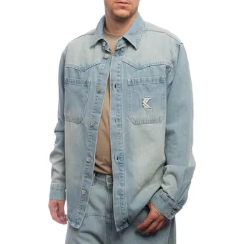 Pánská košile Džínová Košile Karl Kani - Og K Western Denim Overshirt - Blue velikost M