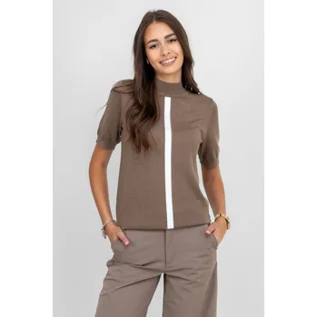 Dámské tričko Zoso svetr s krátkým rukávem Marly hnědý Velikost: S