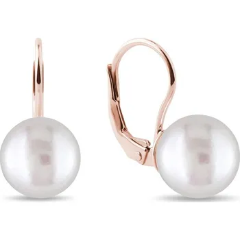 Náušnice Perlové náušnice v růžovém zlatě KLENOTA