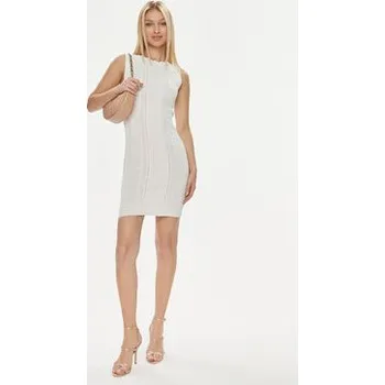 Dámské šaty Guess Úpletové šaty Es Sl Adaline W4GK11 Z2U00 Écru Slim Fit S