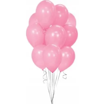 Balónek Balónky Beauty&Charm metalické růžové 30 cm 10 Ks