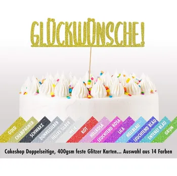 Dortový topper "Glückwünsche!"