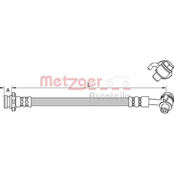 Brzdová hadice Brzdová hadice METZGER 4111584