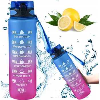 LÁHEV NA VODU MOTYWACYJNA LAHEV NA PITÍ S ODMĚRKOU MONTESSA FITNESS 1 L