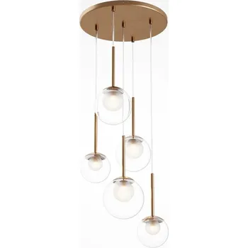 MAYTONI Závěsné svítidlo Basic form G9 5x20W zlatá kov sklo designové - MAYTONI M MOD521PL-05G