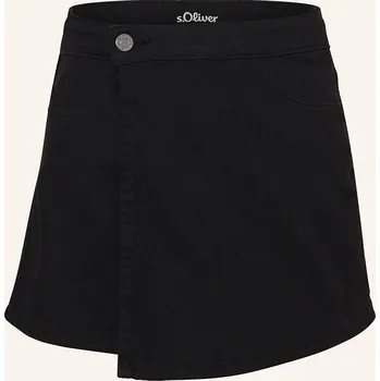 Dámská sukně S.Oliver Red Dívčí Džínová Sukně Se Šortkami, černá, 158
