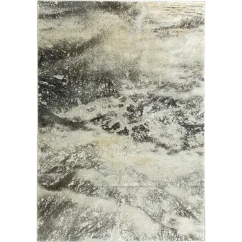 Koberec KOBEREC LESKLÝ MÓDNÍ ŠEDÝ BÉŽOVÝ JAKO BETON MRAMOR OLYMPOS 133x190 cm
