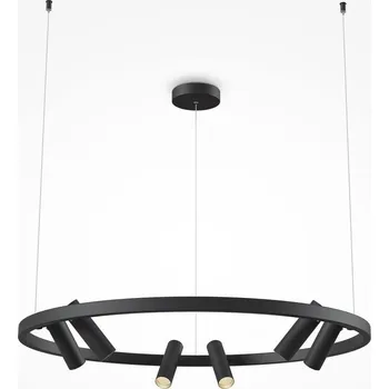 MAYTONI Závěsné svítidlo Satellite 3000K 42W teplá bílá 1900lm černý kov/akrylát nastavitelný směr svícení - MAYTONI M MOD102PL-L42B