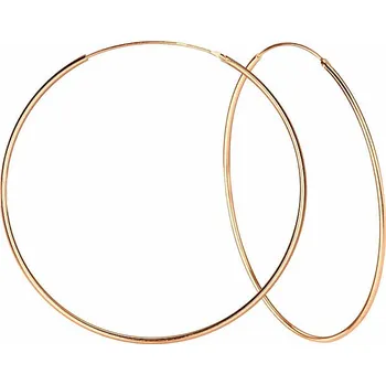 Náušnice 06487 Stříbrné 6 cm KRUHY pozlacené rose gold 6 cm, 2,4 g