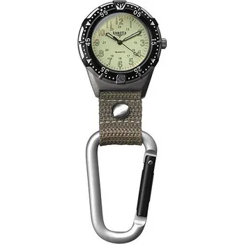 Hodinky Dakota Aluminum Backpacker Clip Watch-Cream/Khaki