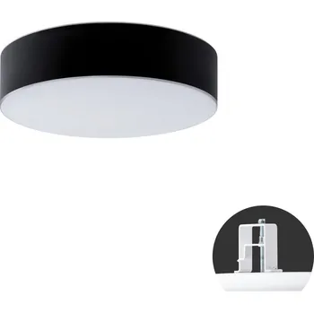 Koupelnové svítidlo OSMONT ERIS CV3 stropní/nástěnné skleněné polovestavné svítidlo bílá / černá IP44 4000 K 24W LED - OSMONT OS ERI67644