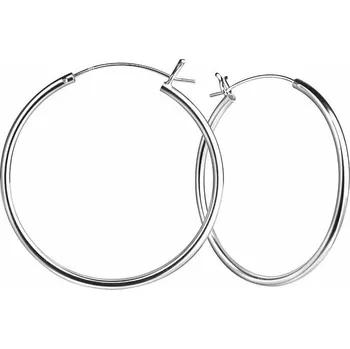 Náušnice 13721 Stříbrné 4 cm KRUHY 4 cm, 3,5 g