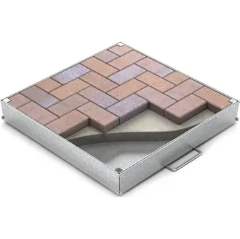 kanalizace XP 250 Zadlažďovací poklop 800x800 mm, C250 kN, žárový pozink