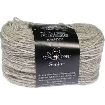 Příze Schoppel Wolle Senior 9220m Hellgrau melange (Vlněná příze Senior 9220m Hellgrau melange)