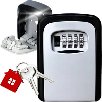 Trezor SCHRÁNKA NA KLÍČE SKŘÍŇKA KAZETA SEJF S KÓDEM PEVNÁ SCHRÁNKA NA ZEĎ