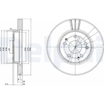 Brzdový kotouč Brzdový kotouč DELPHI BG2772