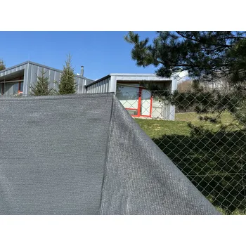 zahradní zástěna Stínící tkanina 100% HD-PE tmavě šedá 1,60x20 m 200 g/m2
