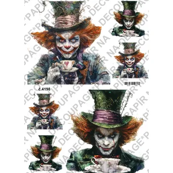 Umělecký papír Rýžový a soft papír na decoupage - Alenka v říši divů - KB04198 Materiál: Soft, Rozměr: A4