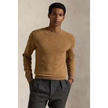 Pánský svetr Vlněný svetr Polo Ralph Lauren pánský, žlutá barva, 710974148 01A, vel. S