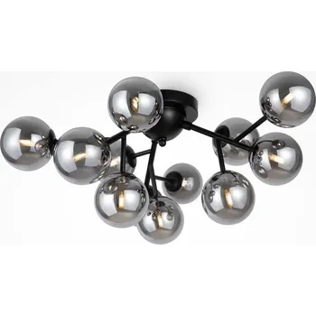 MAYTONI Stropní svítidlo Dallas 12xG9 max 28W černá kouřové sklo kov designové - MAYTONI M MOD545CL-12B
