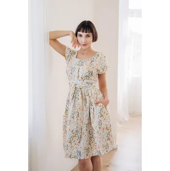 Dámské šaty Mušelínové šaty Olivie propínací květy Velikost: M