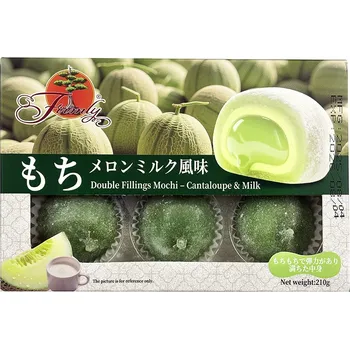 Firmly Double Fillings Mochi - Cantaloupe and Milk 210g