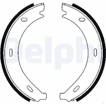 Brzdová čelist Sada brzdových čelistí, parkovací brzda DELPHI LS1902