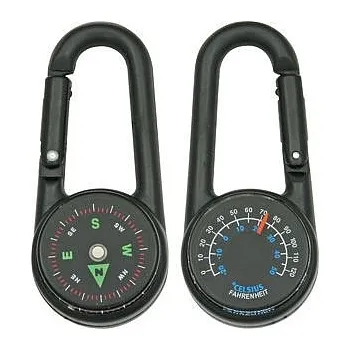 Outdoorové zavazadlo Explorer Carabiner Compass + Thermometer EXP17