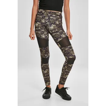 Dámské oblečení Dámské legíny Camo Tech Mesh ze dřeva digitální kamufláž Urban Classics šedá | hnědá 1754150