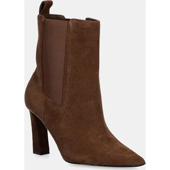 Dámská zimní obuv Semišové kotníkové boty Aldo LIORA dámské, hnědá barva, na podpatku, 14147558 14147558.LIORA 89X, EUR 37