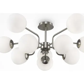 MAYTONI Závěsné svítidlo Erich E14 10x40W opálové sklo bílá/nikl kov - MAYTONI M MOD221PL-10N