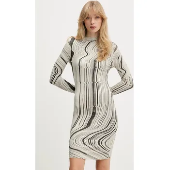 Dámské šaty Šaty Desigual CHIARA zelená barva, mini, přiléhavé, 25WWVK35 87A, vel. XL