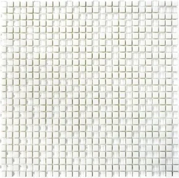 Skleněná mozaika, skleněná dlaždice bílá 6mm