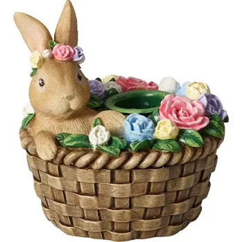 Velikonoční dekorace Villeroy & Boch Svícen zajíc v košíku, kolekce Spring Fantasy - Villeroy&nbsp;& Boch