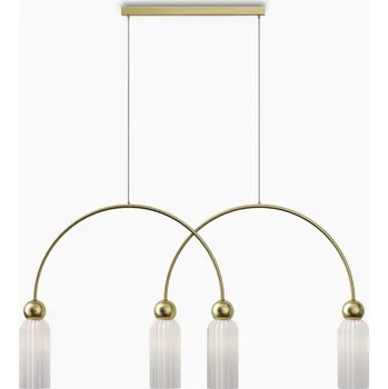 MAYTONI Závěsné svítidlo Antic E14 4x40W zlatá bílá kov sklo - MAYTONI M MOD302PL-04W